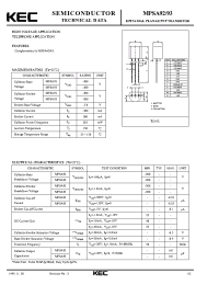 Datasheet MPSA92 производства KEC
